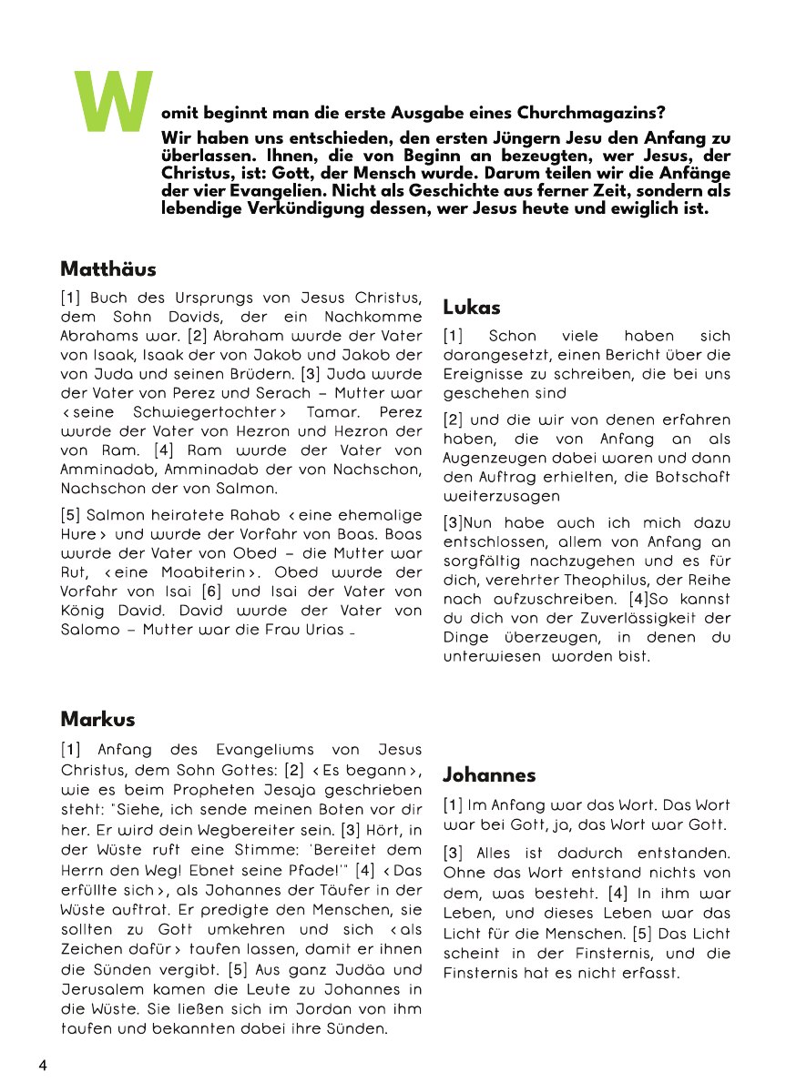 Originalseite aus dem OC Magazin